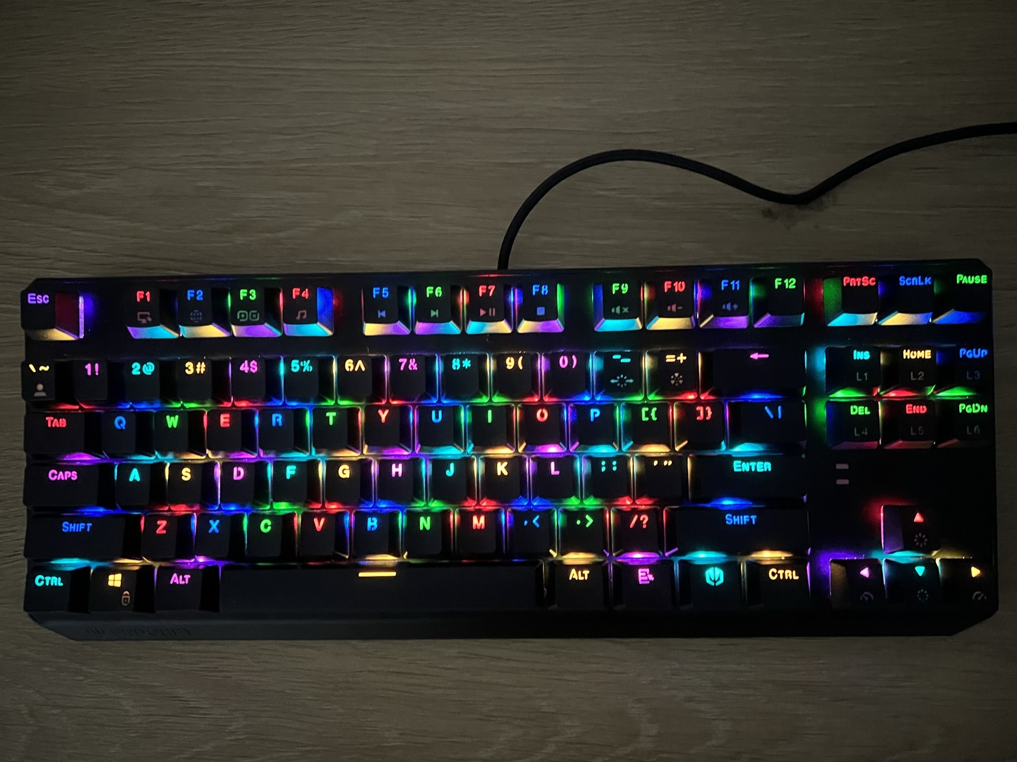 Endorfy Thock TKL podświetlenie