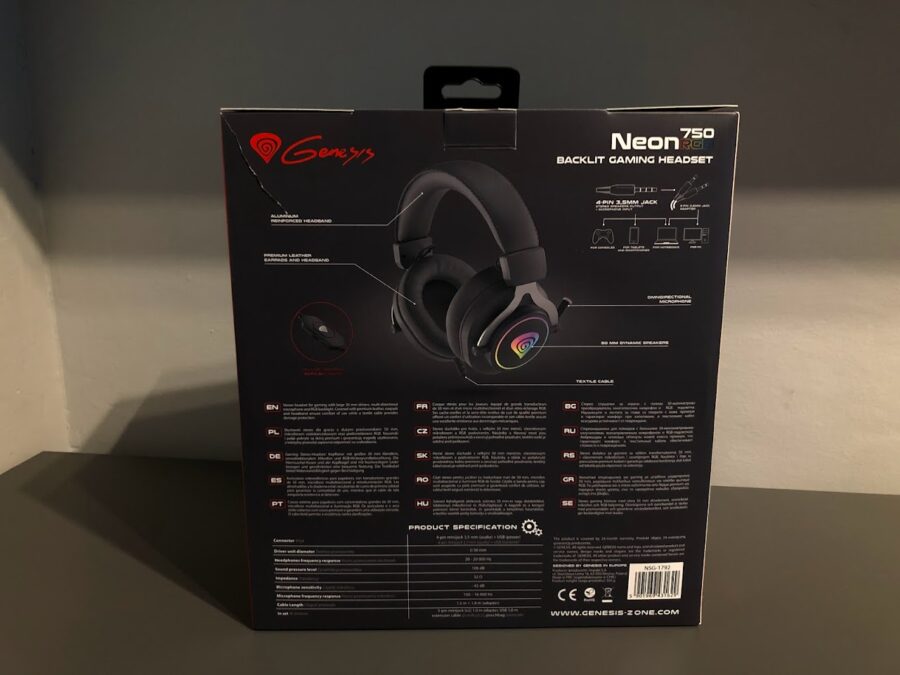 Genesis Neon 750 opakowanie