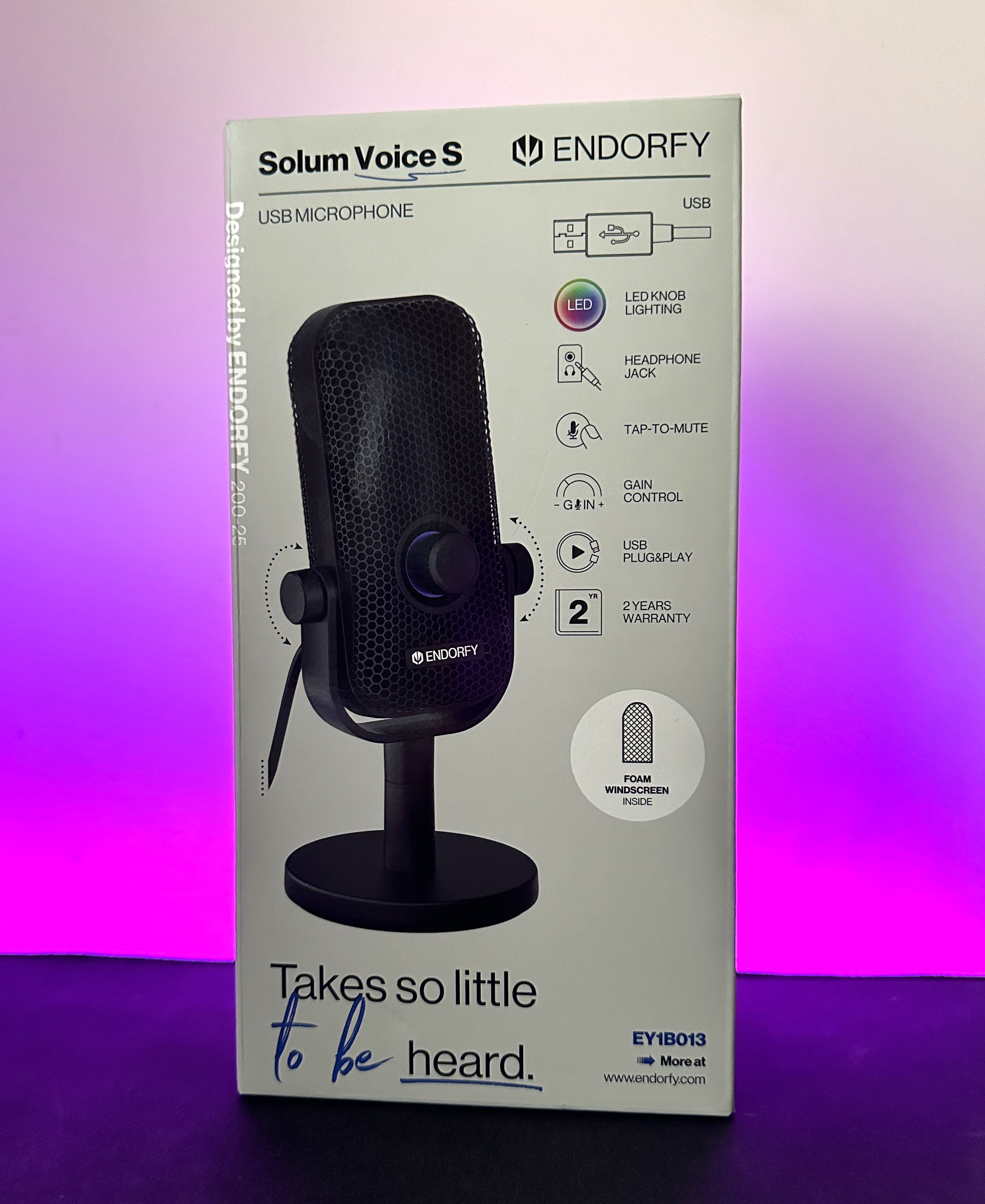 Recenzja ENDORFY Solum Voice S - kompletny mikrofon do 250 złotych 3 Opakowanie przodem 1
