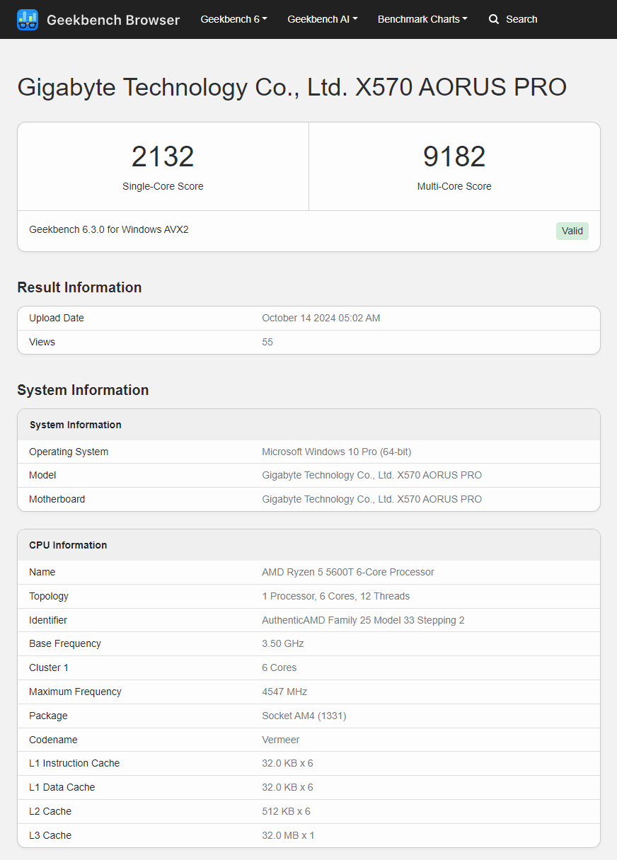 AMD Ryzen 5 5600T benchmark
