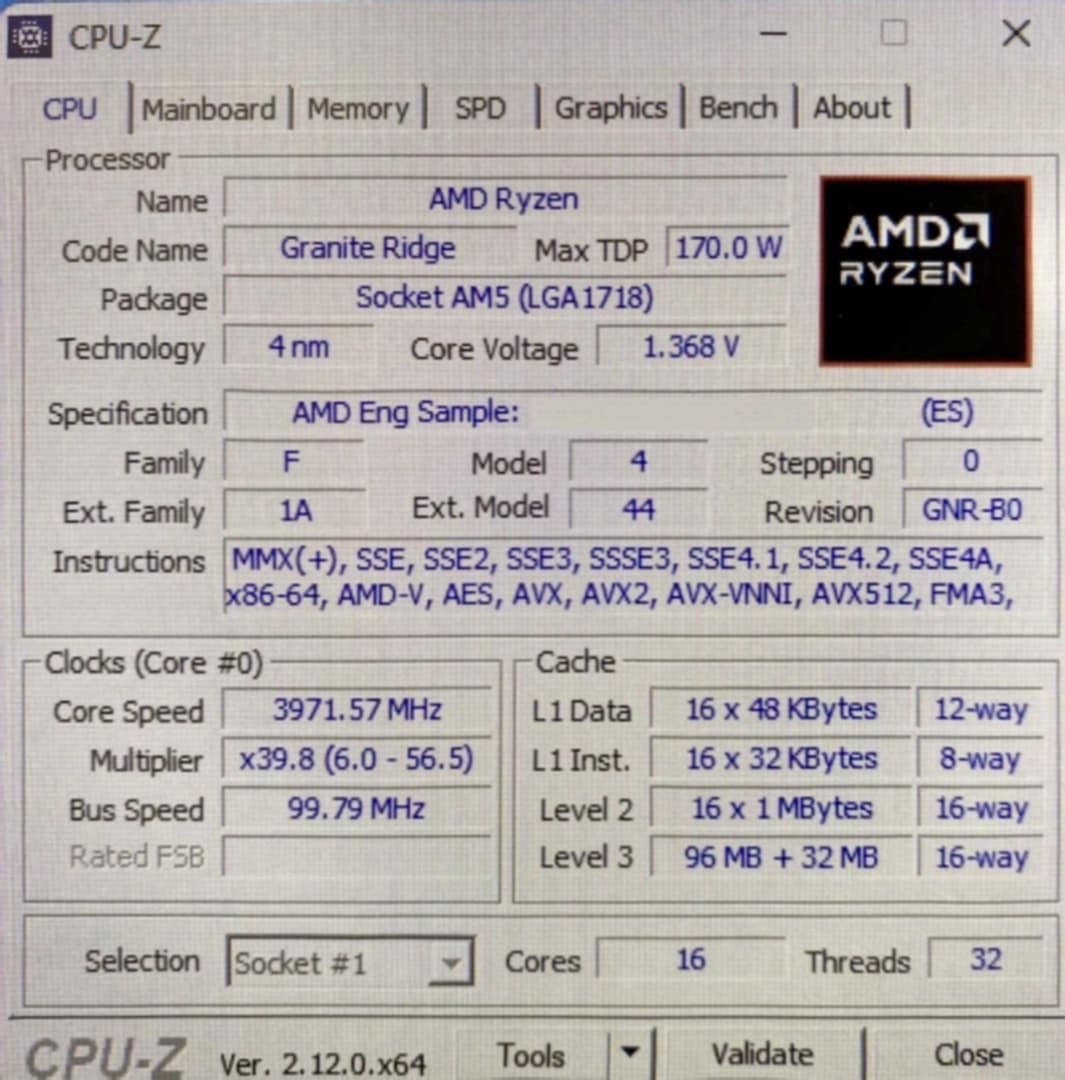 AMD Ryzen 9 9950X3D specyfikacja 