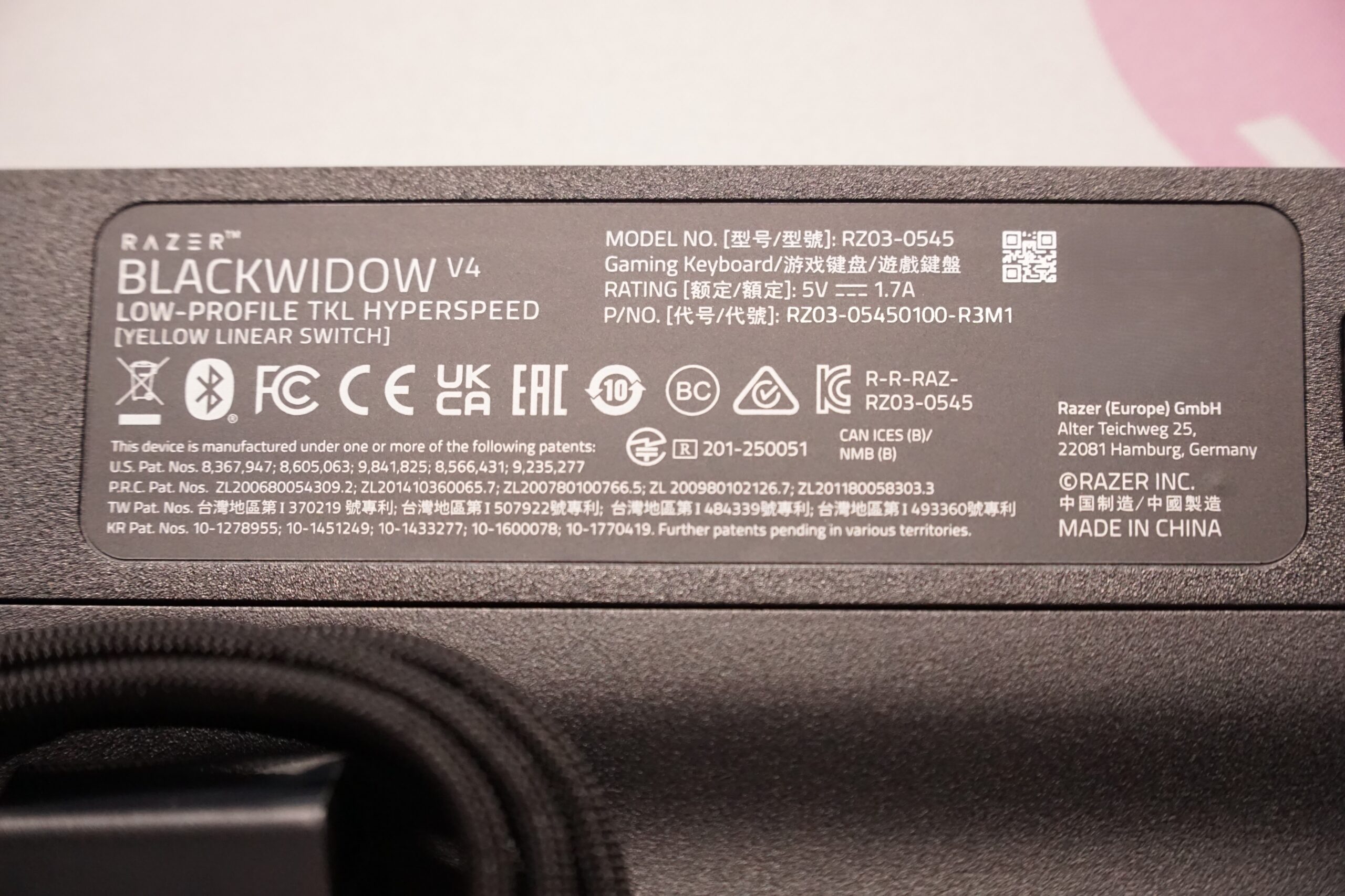 Razer BlackWidow V4 Low-profile TKL HyperSpeed