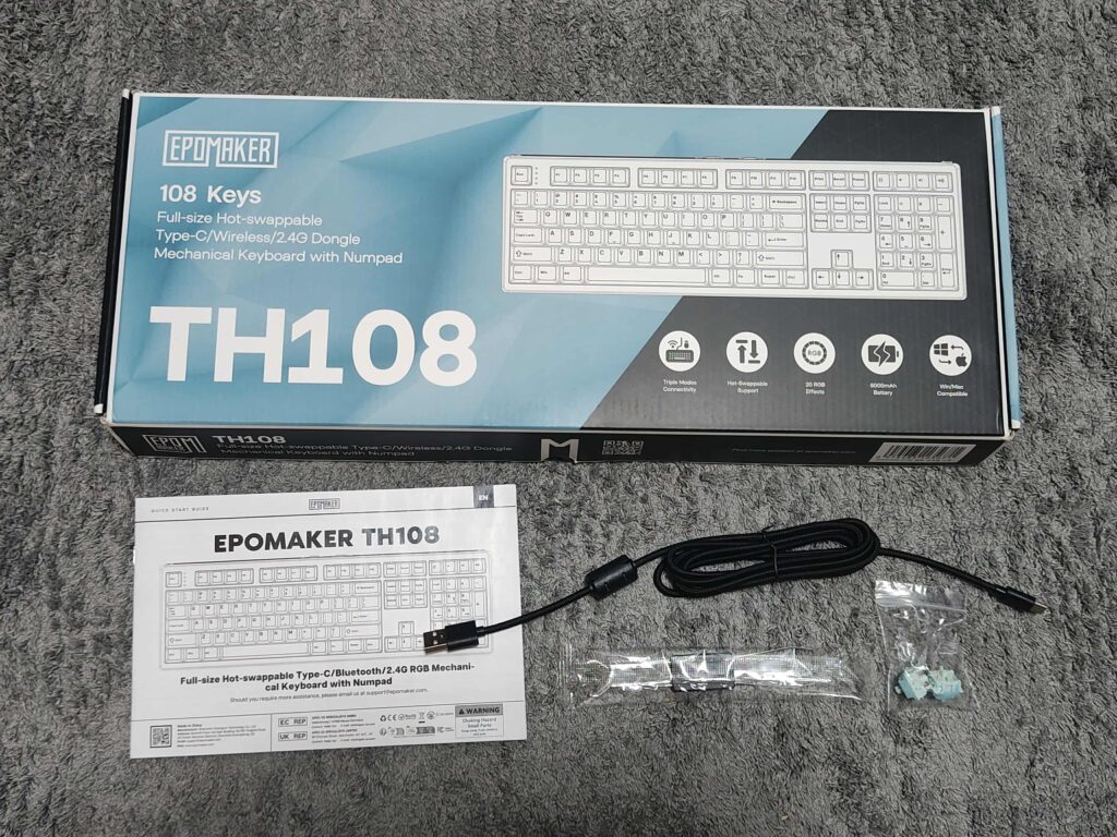 Epomaker TH108 - opakowanie i jego zawartość